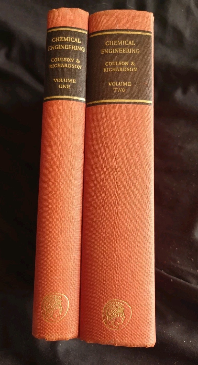 Chemical Engineering – Coulson and Richardson Set of Vol 1 – 1954 + Vol 2 1955