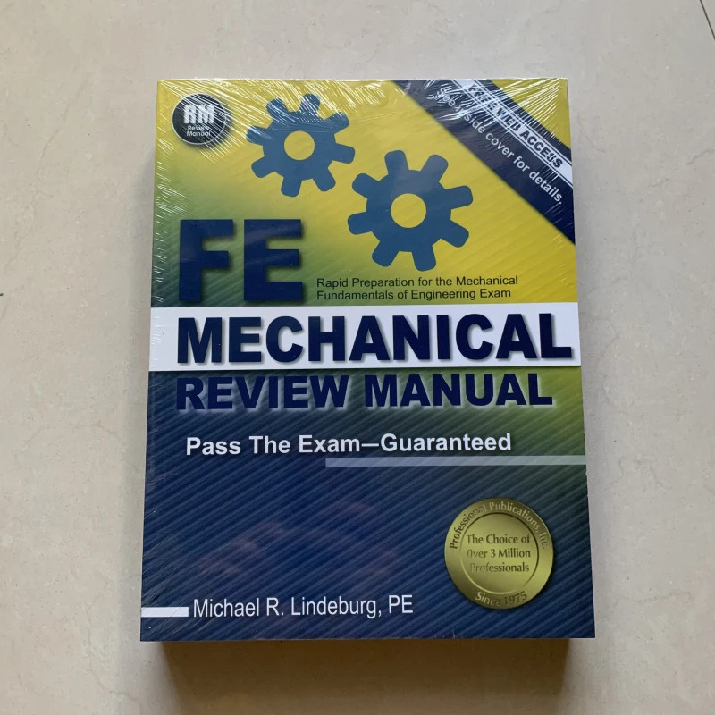 FE Mechanical Review Manual by Michael R. Lindeburg Engineering Exam Guide Book