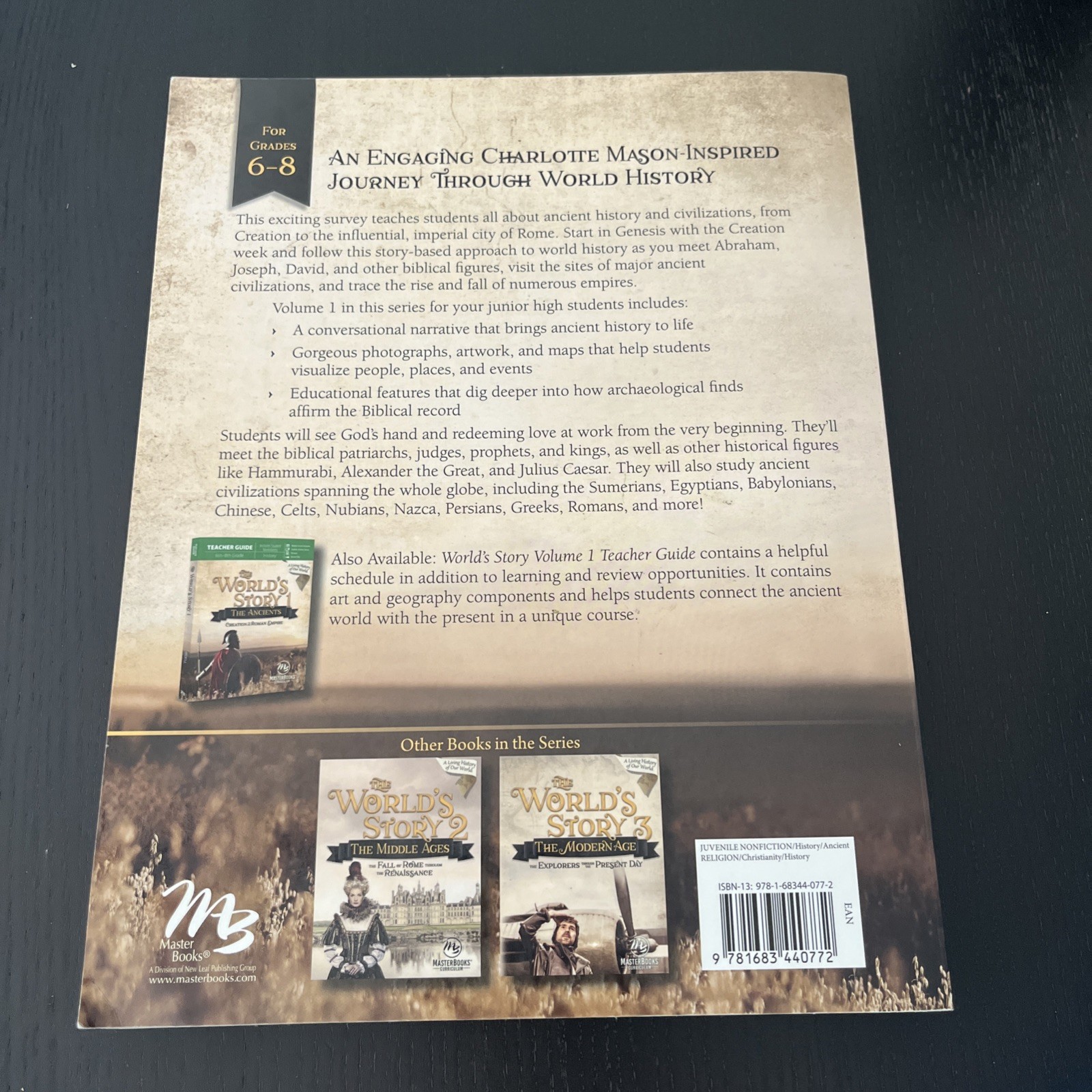 Master Books The World’s Story 1: The Ancients Textbook