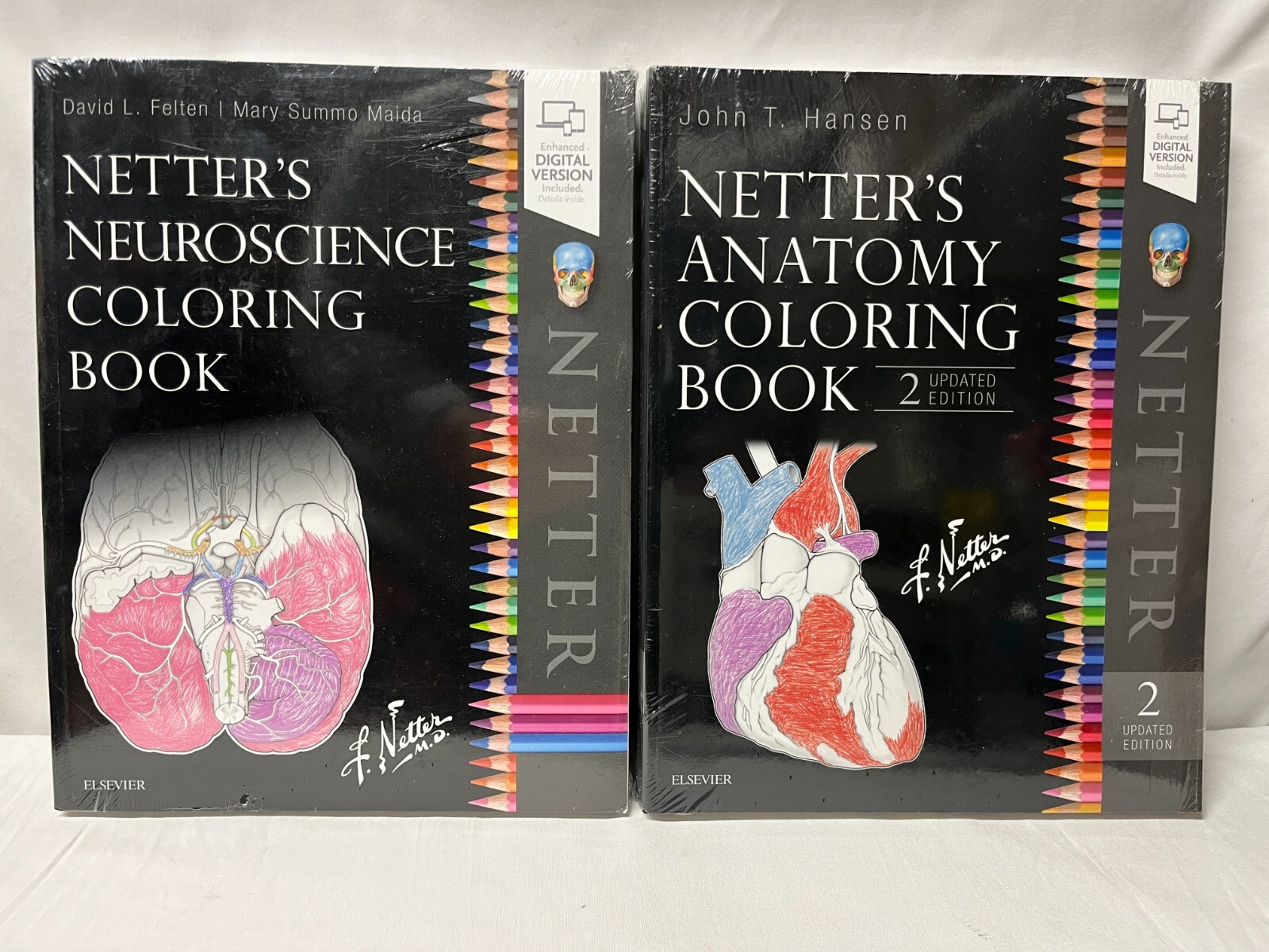 SET OF 2 Netter’s Neuroscience Coloring Book NEW!!