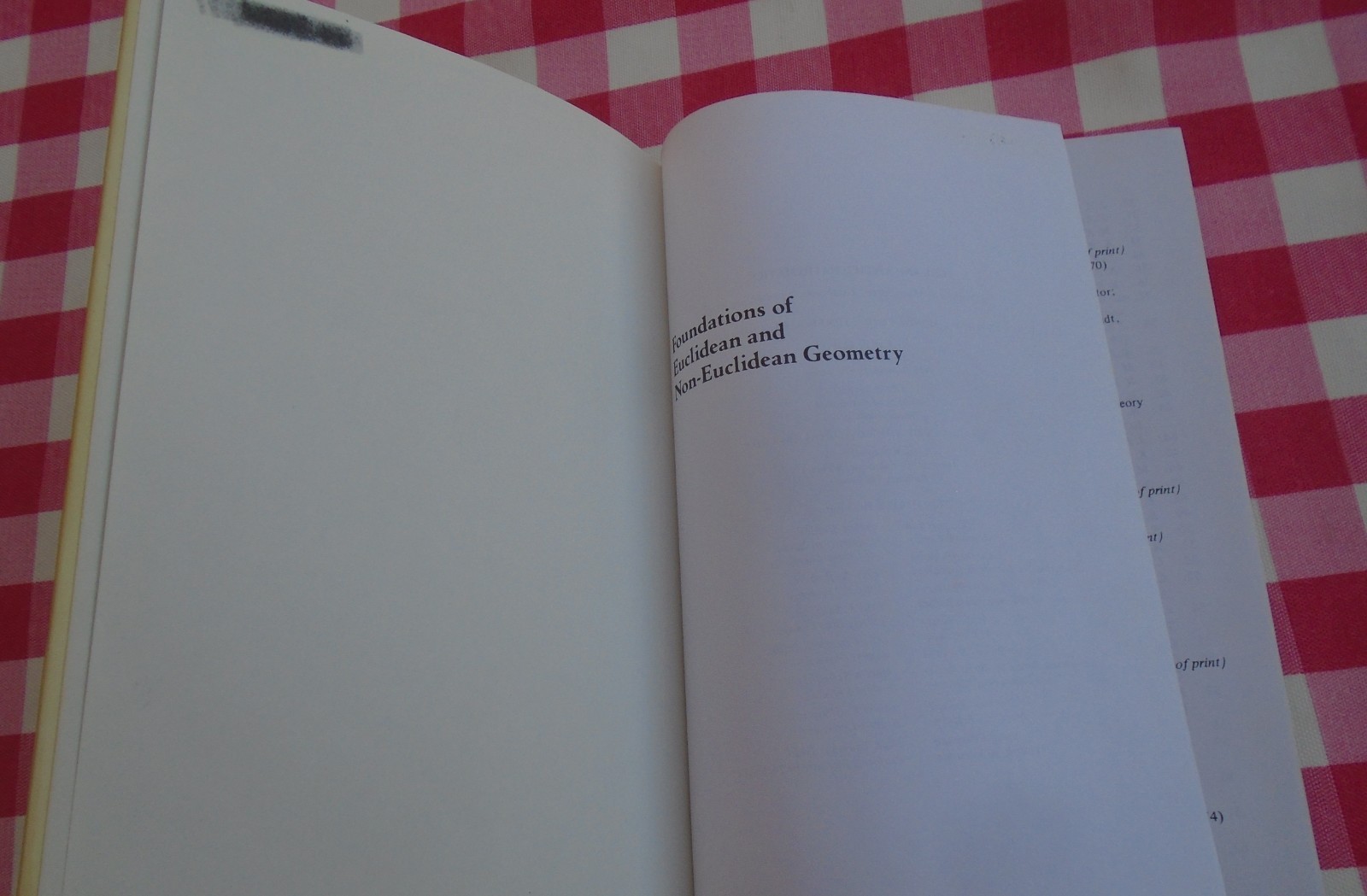 Foundations of Euclidean and Non-Euclidean Geometry By R.L. Faber