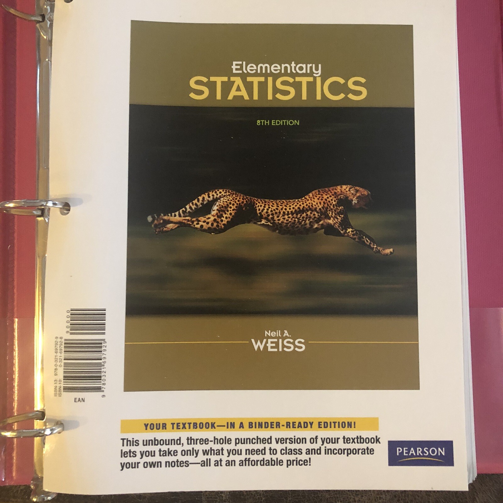 Elementary Statistics, Books a la Carte Edition by Neil A. Weiss (2011,…