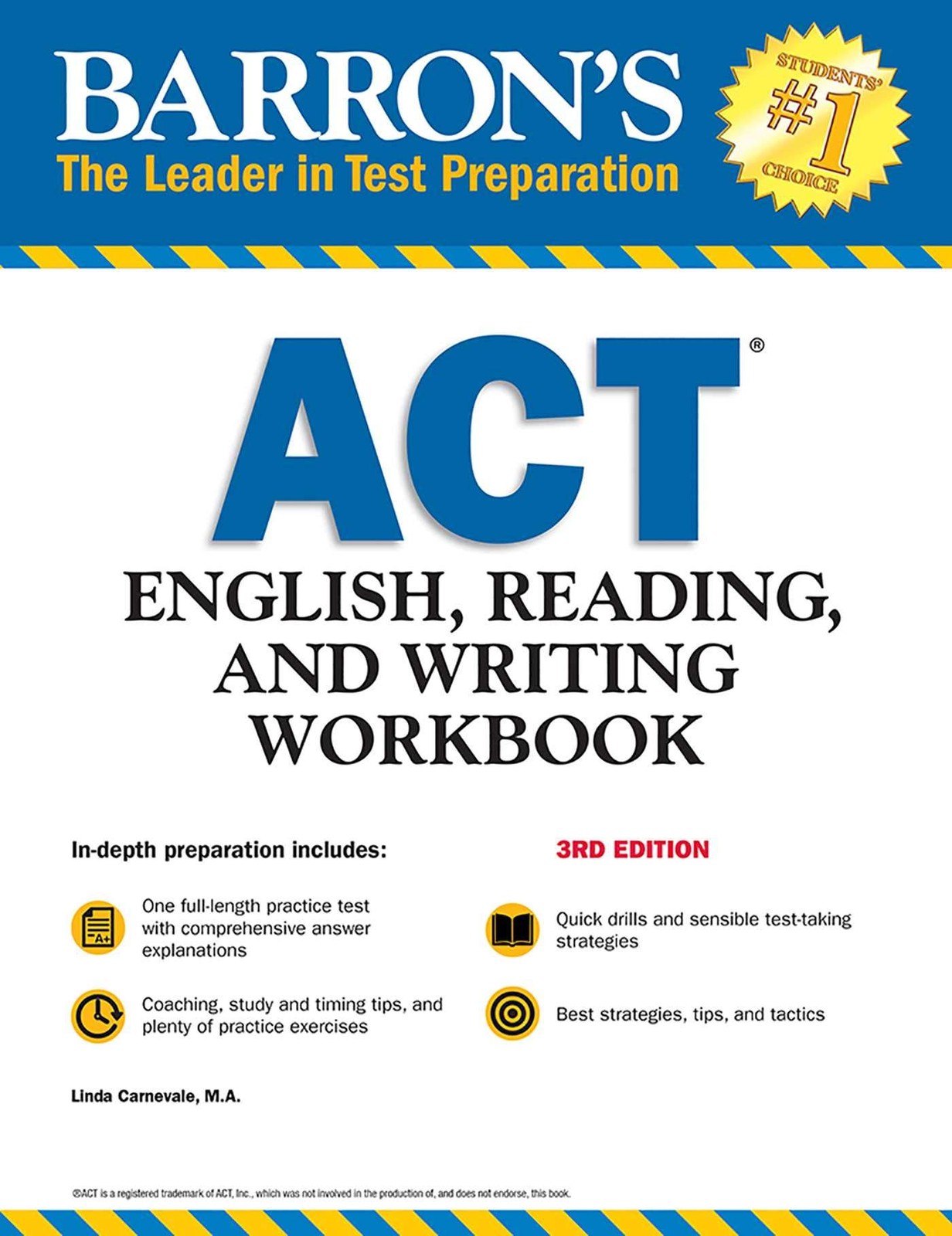 ACT English, Reading, and Writing Workbook (Barron’s ACT Prep)