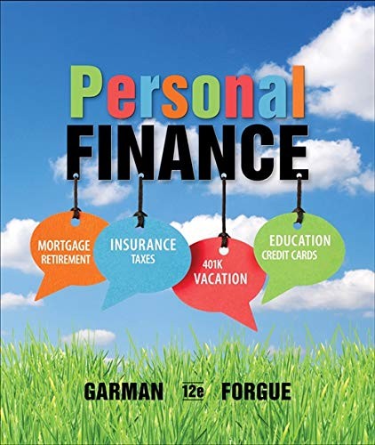 Personal Finance,E. Thomas Garman, Raymond Forgue