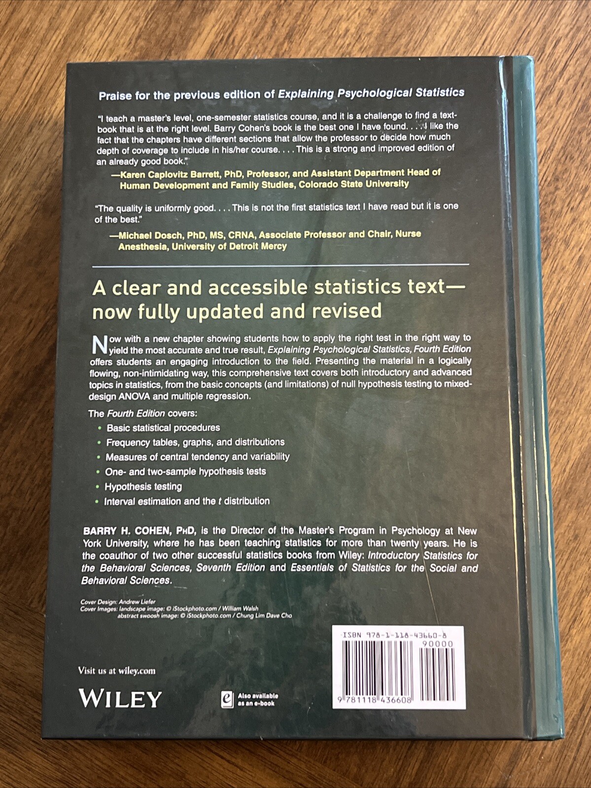 Explaining Psychological Statistics Barry H. Cohen (2013, Hardcover) – Good