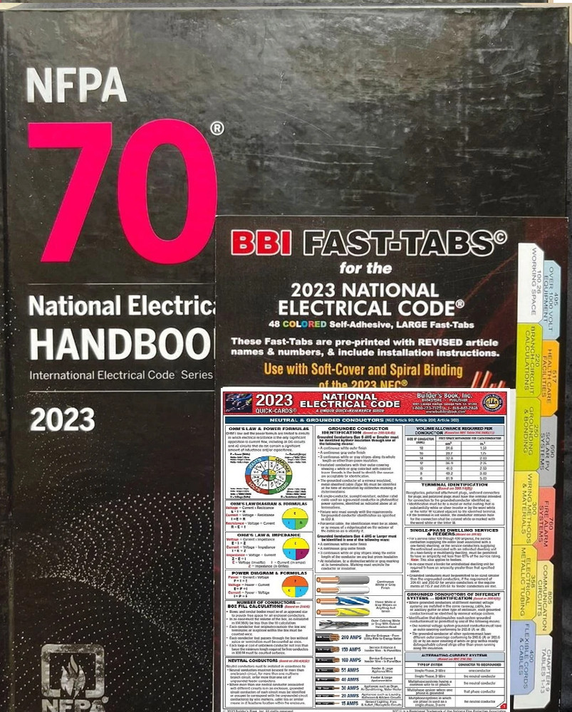 NFPA 70 National Electrical Code Handbook 2023 Edition Hardcover + bbi + quick