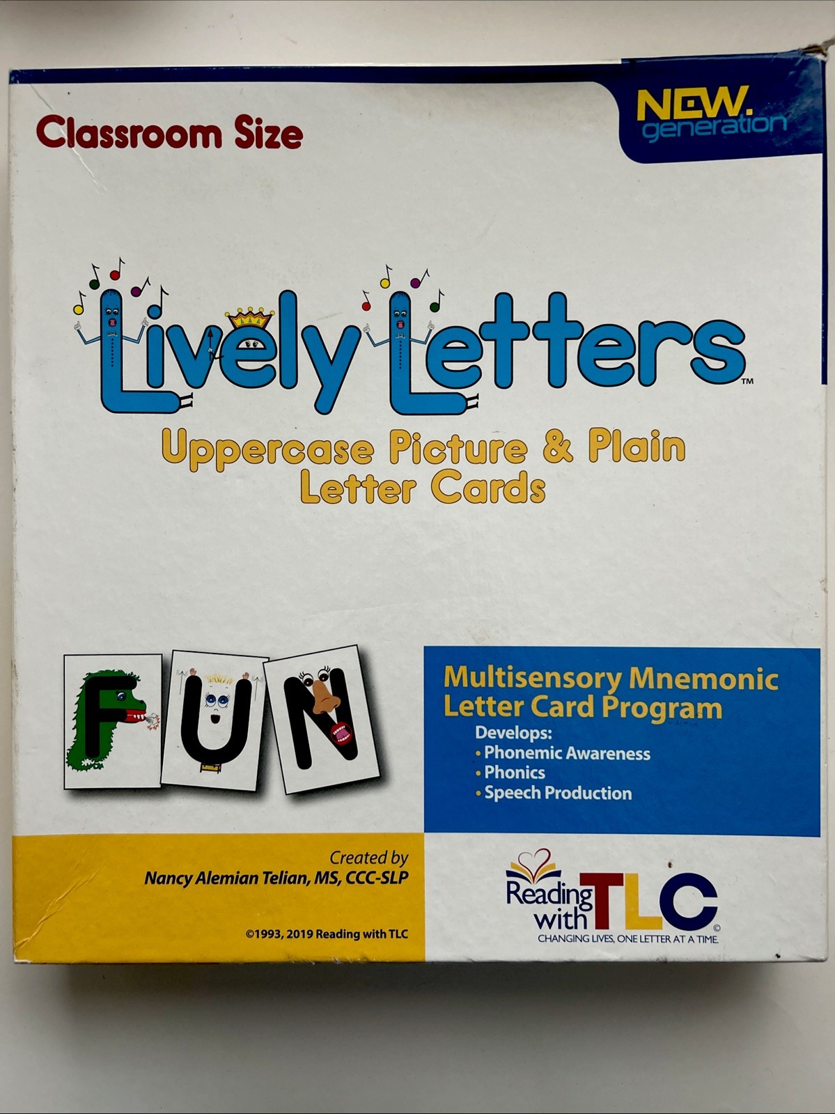 Reading with TLC Lively Letters New Generation Multisensory Mnemonic Letter Card