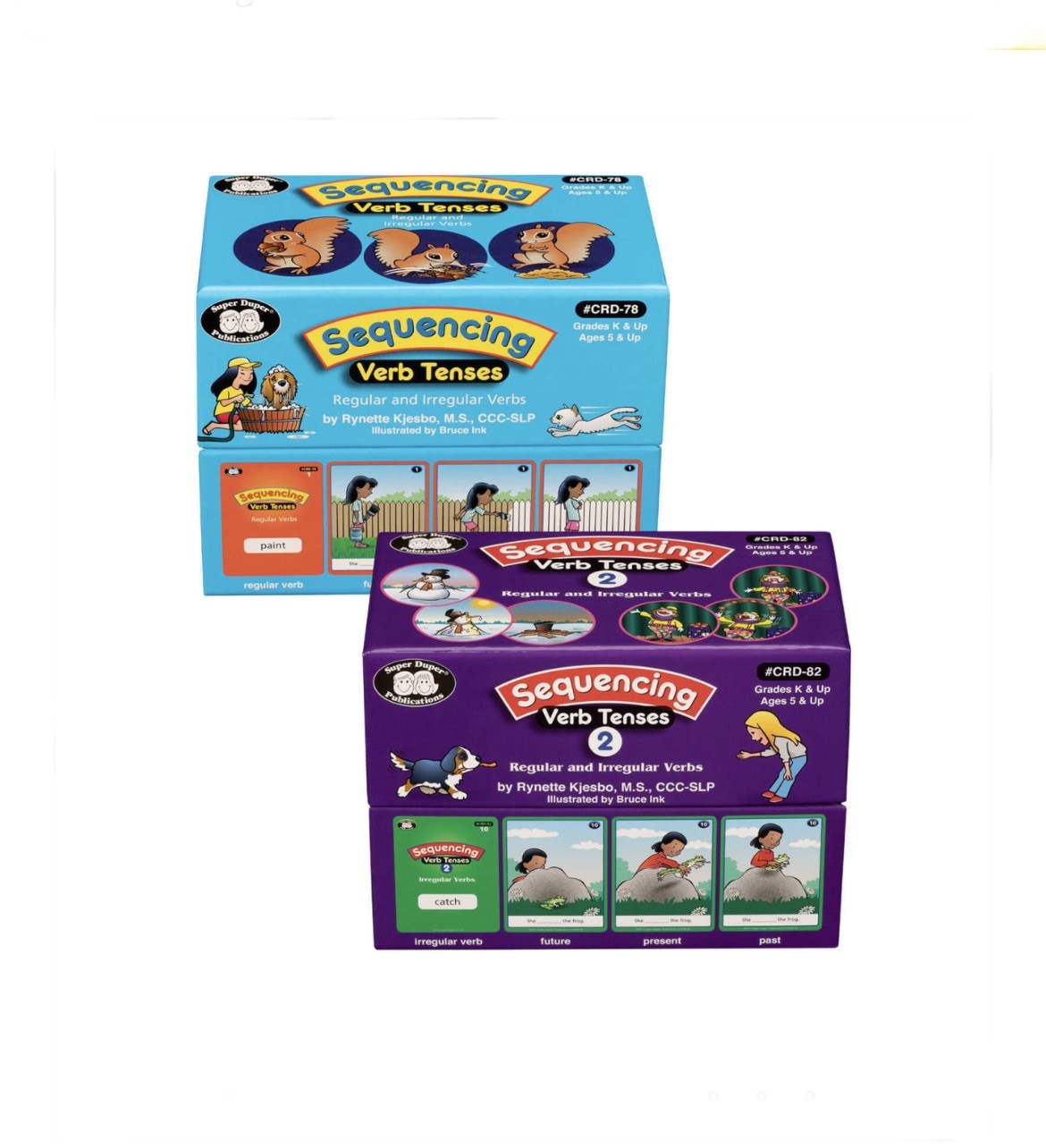 Super Duper Publications: Sequencing Verb Tenses Bundle (Set 1 and Set 2) Cards