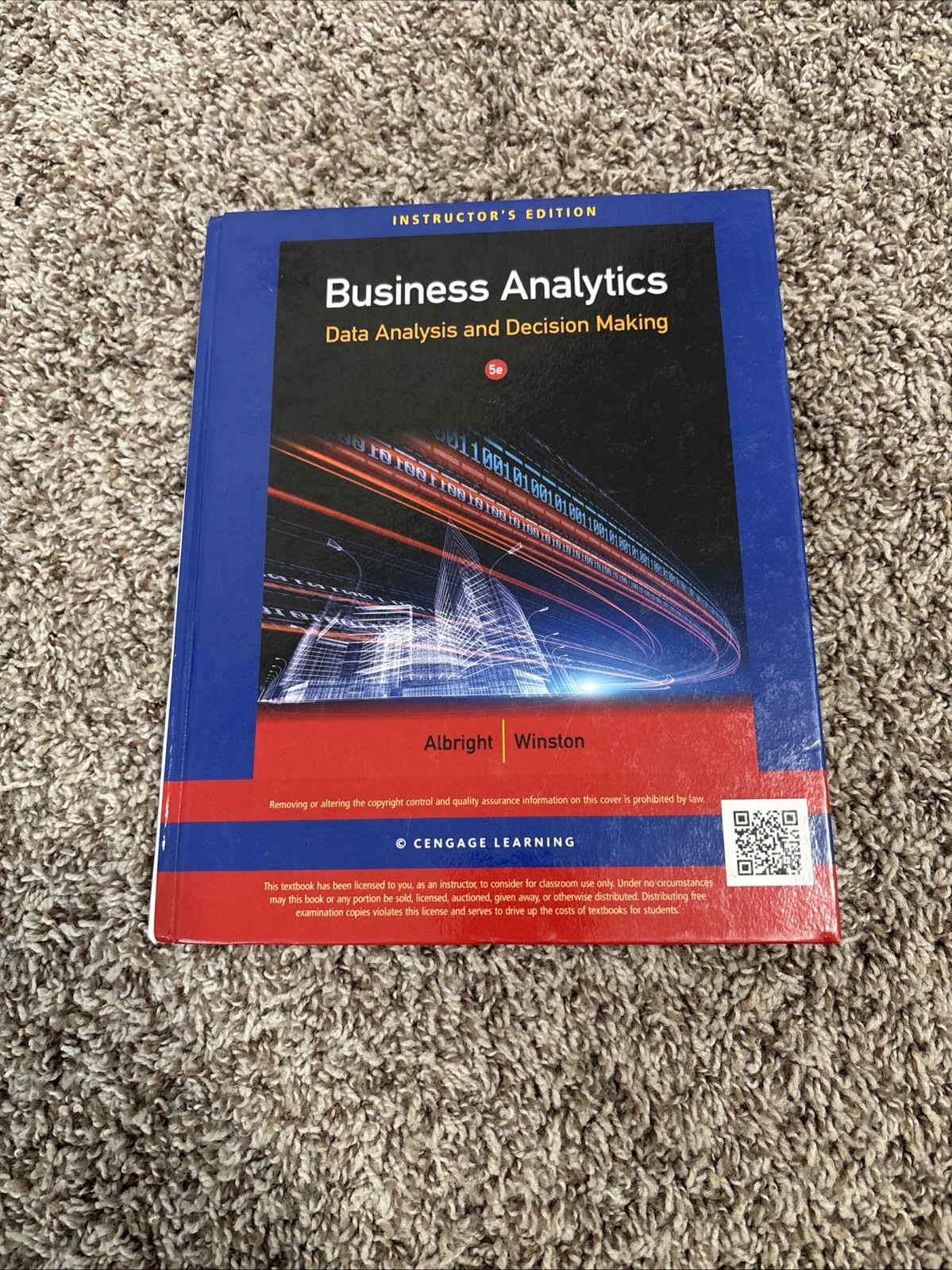 Business Analytics: Data Analysis and Decision Making 5e by Albright- Instructor