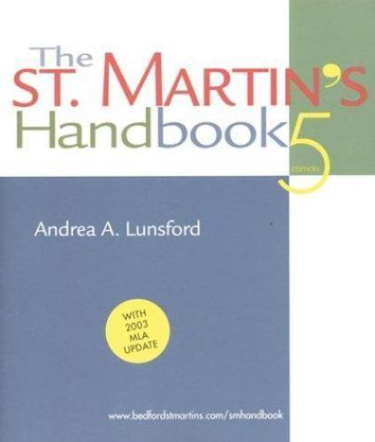 St. Martin’s Handbook : 2003 MLA Update by Andrea A. Lunsford (2003, Trade…