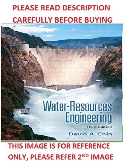 Water Resources Engineering by Chin 3th International Softcover Edition Same Bk