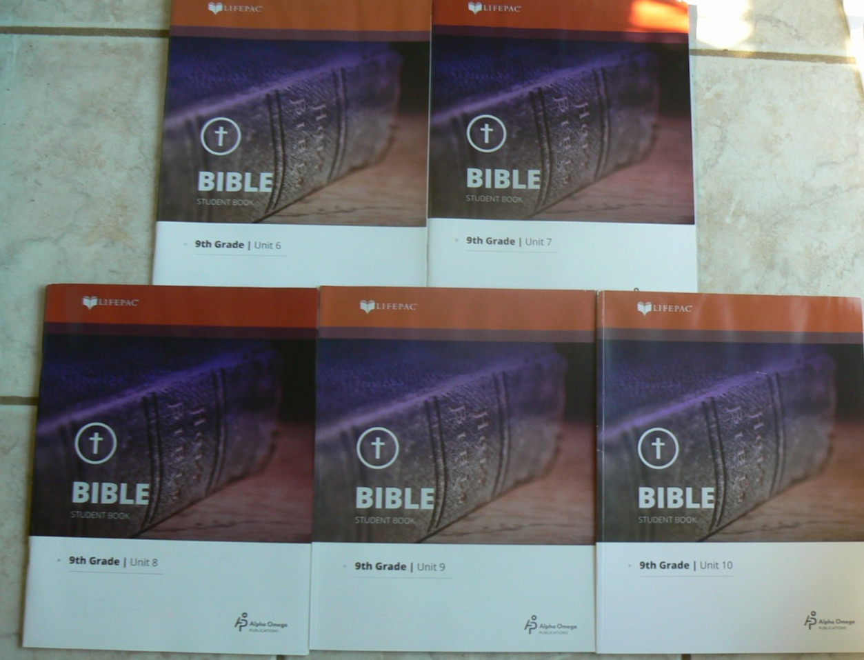 Lifepac/Alpha Omega BIBLE 9,Units 6 7 8 9 10 No writing