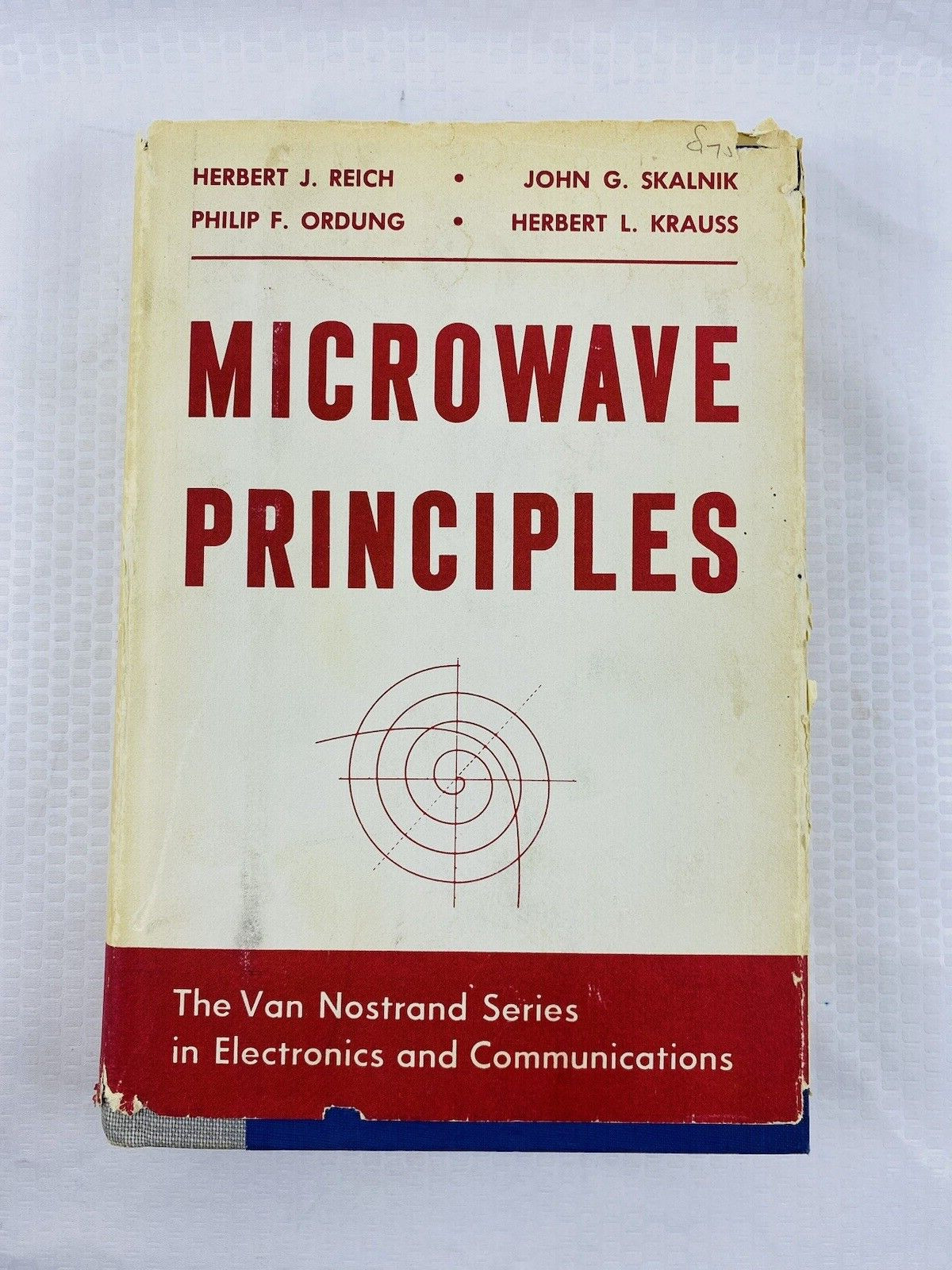 Microwave Principles The Van Nostrand Series 1960 Reich Skalnik Ordung Krause HC