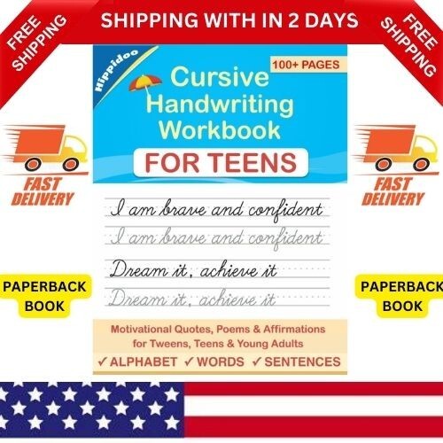 Cursive Handwriting Workbook for Teens: a Cursive Writing Practice Workbook