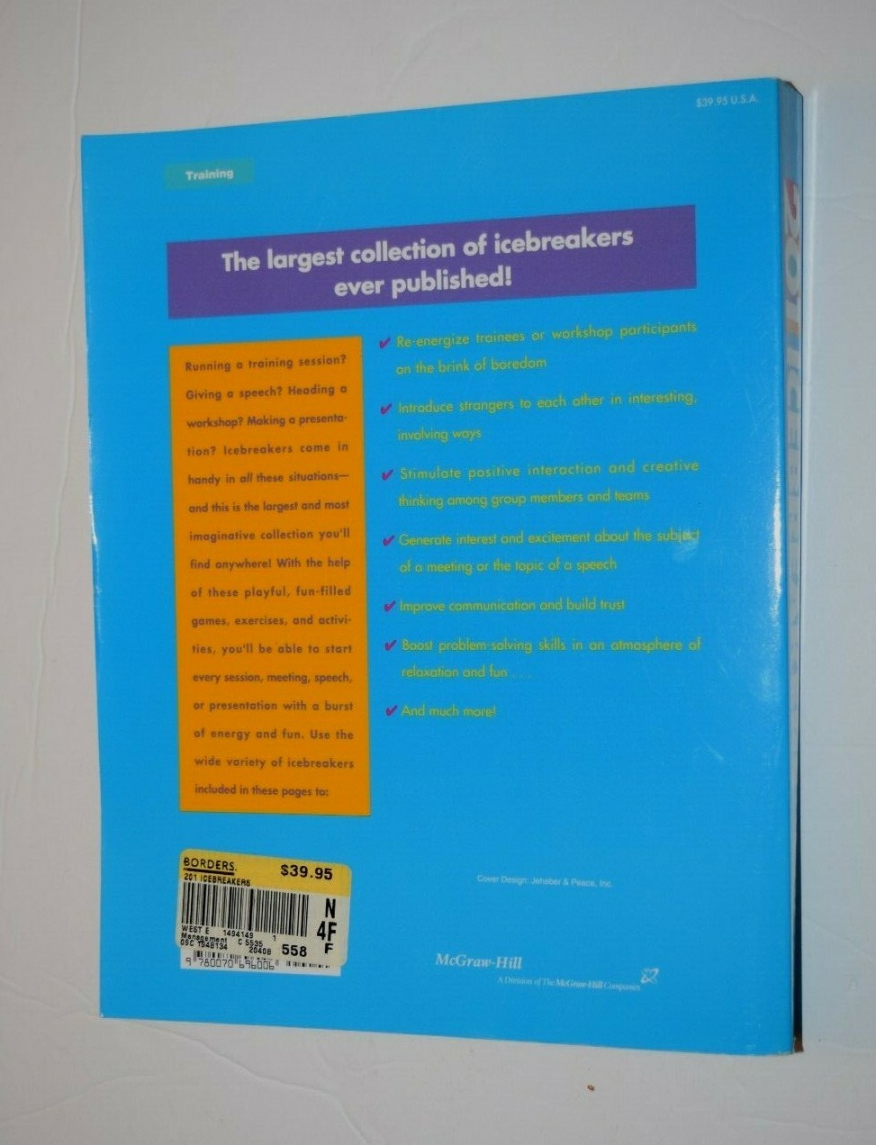 “201 ICEBREAKERS – Group Mixers, Warm-Ups etc.” Book (8.5″ x 11″) 424 Pages, New