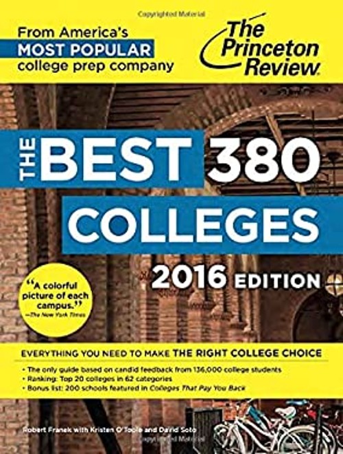 The Best 380 Colleges 2016 Paperback Princeton Review Staff