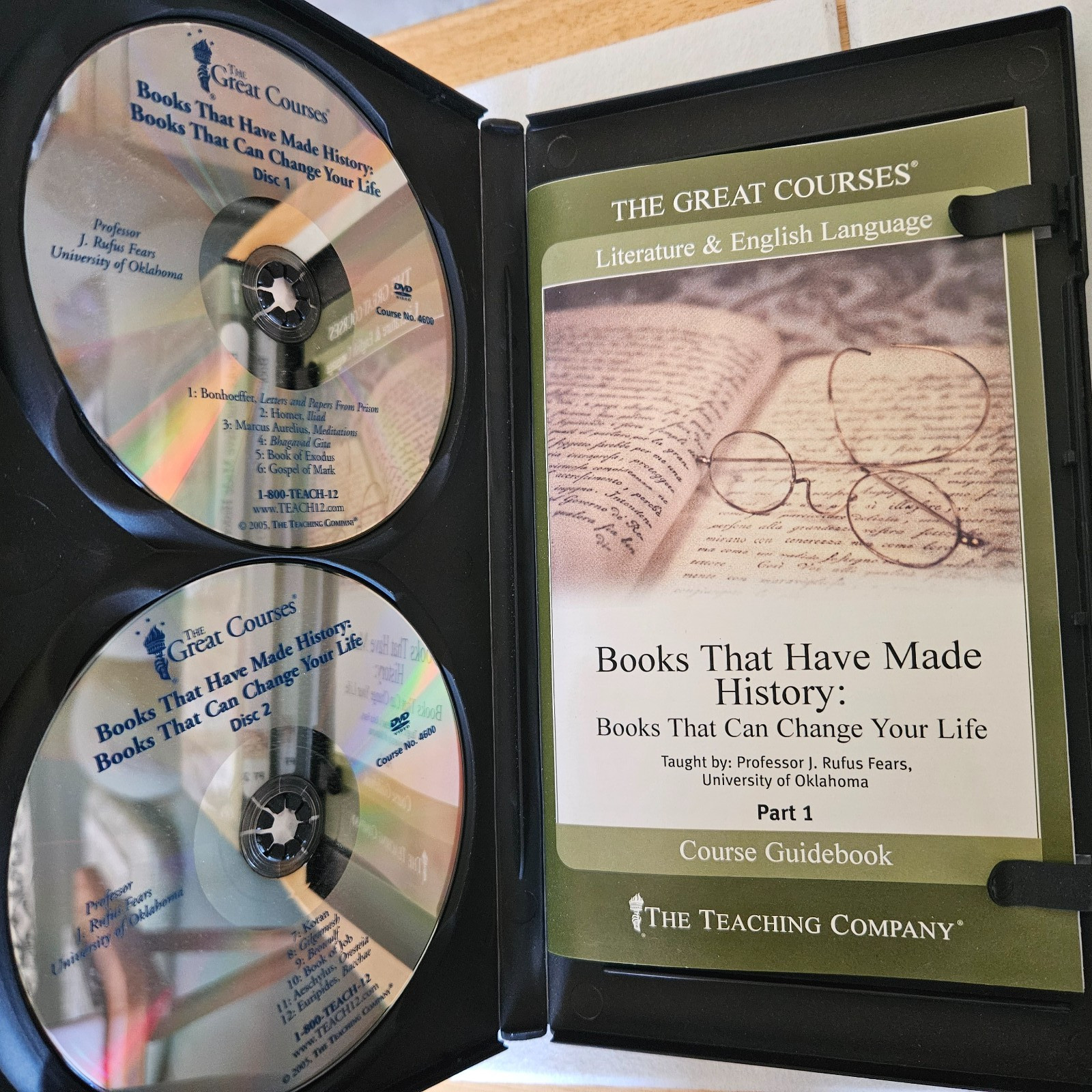 The Great Courses Lit & English Language Books That Have Made History 3 Parts.